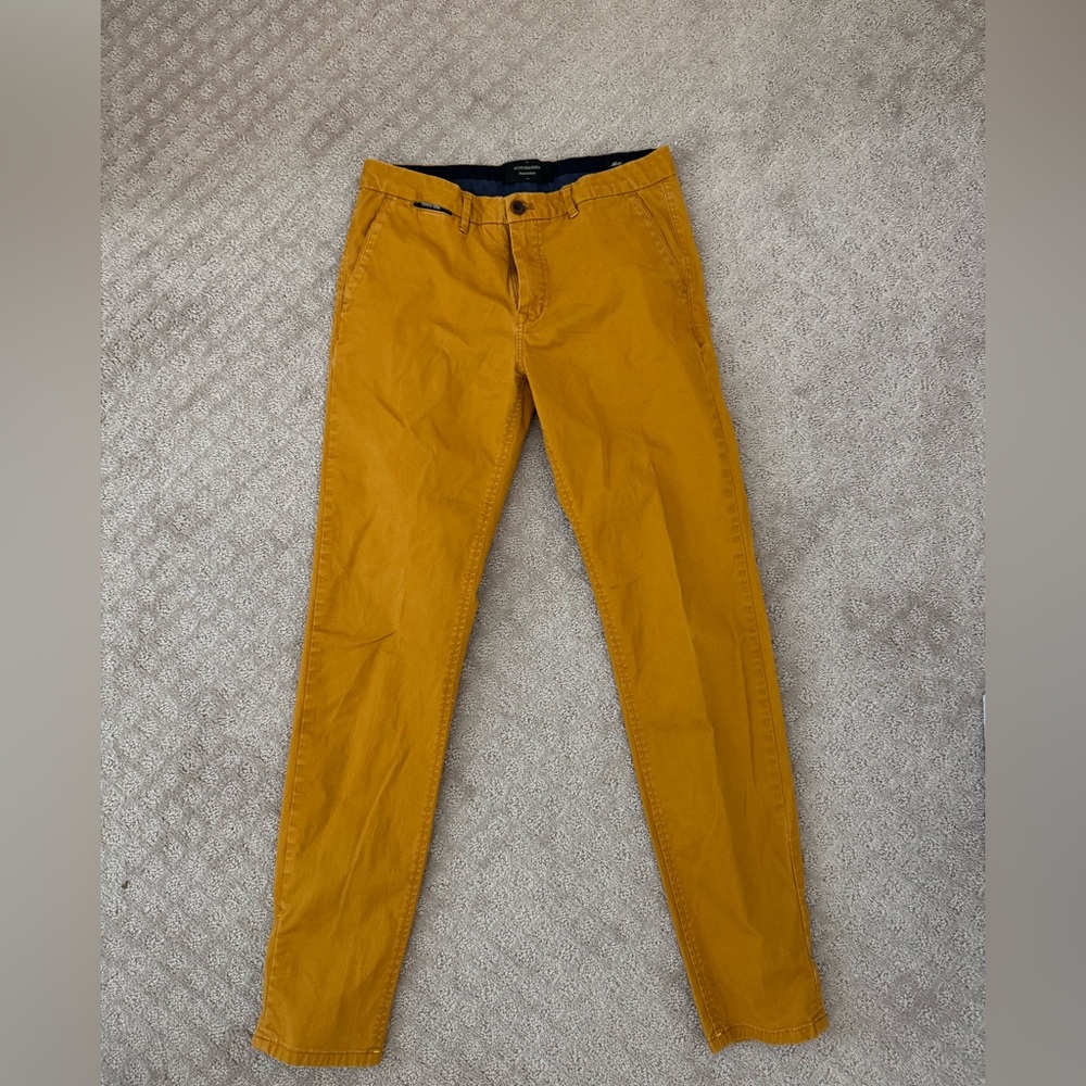 Scotch & Soda Men's Mustard Chinos